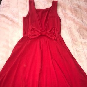Red bow dress